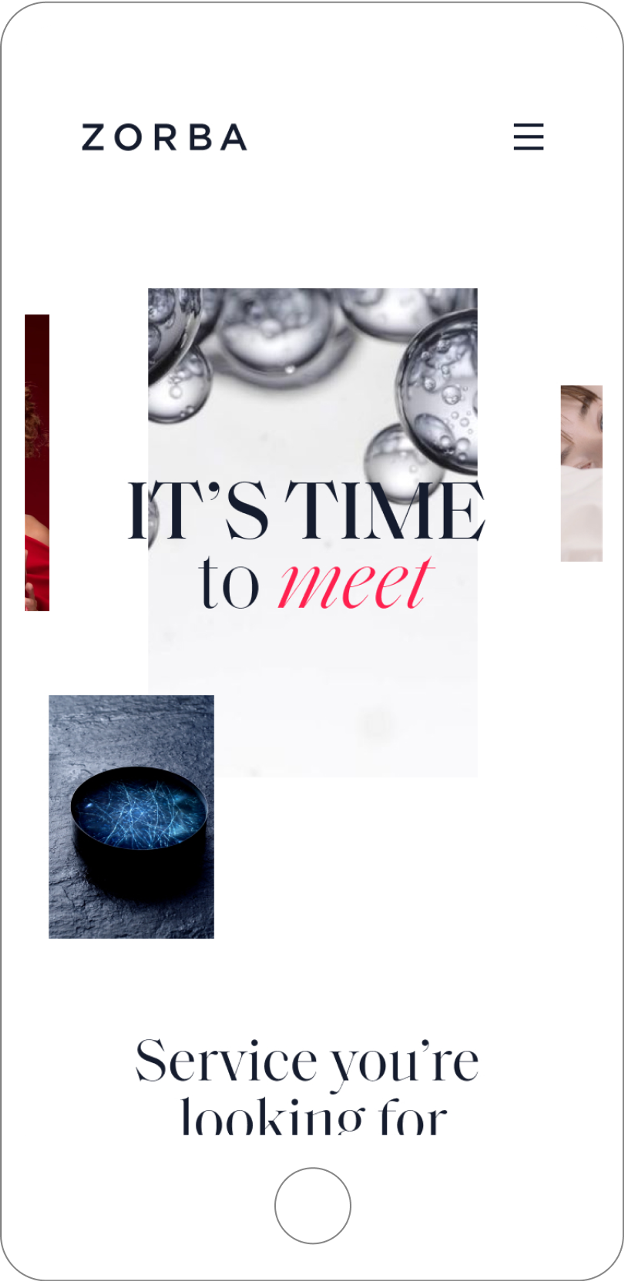 Zorba header page mobile