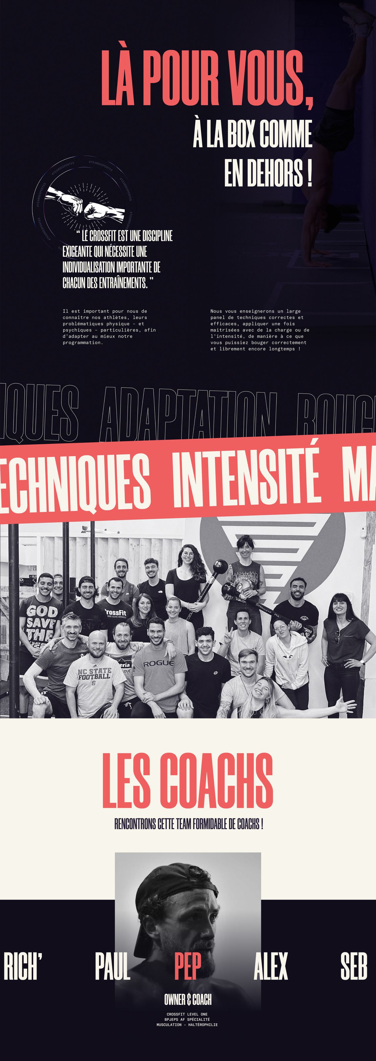 Là pour vous - site vitrine lyon - Crossfit des pentes 