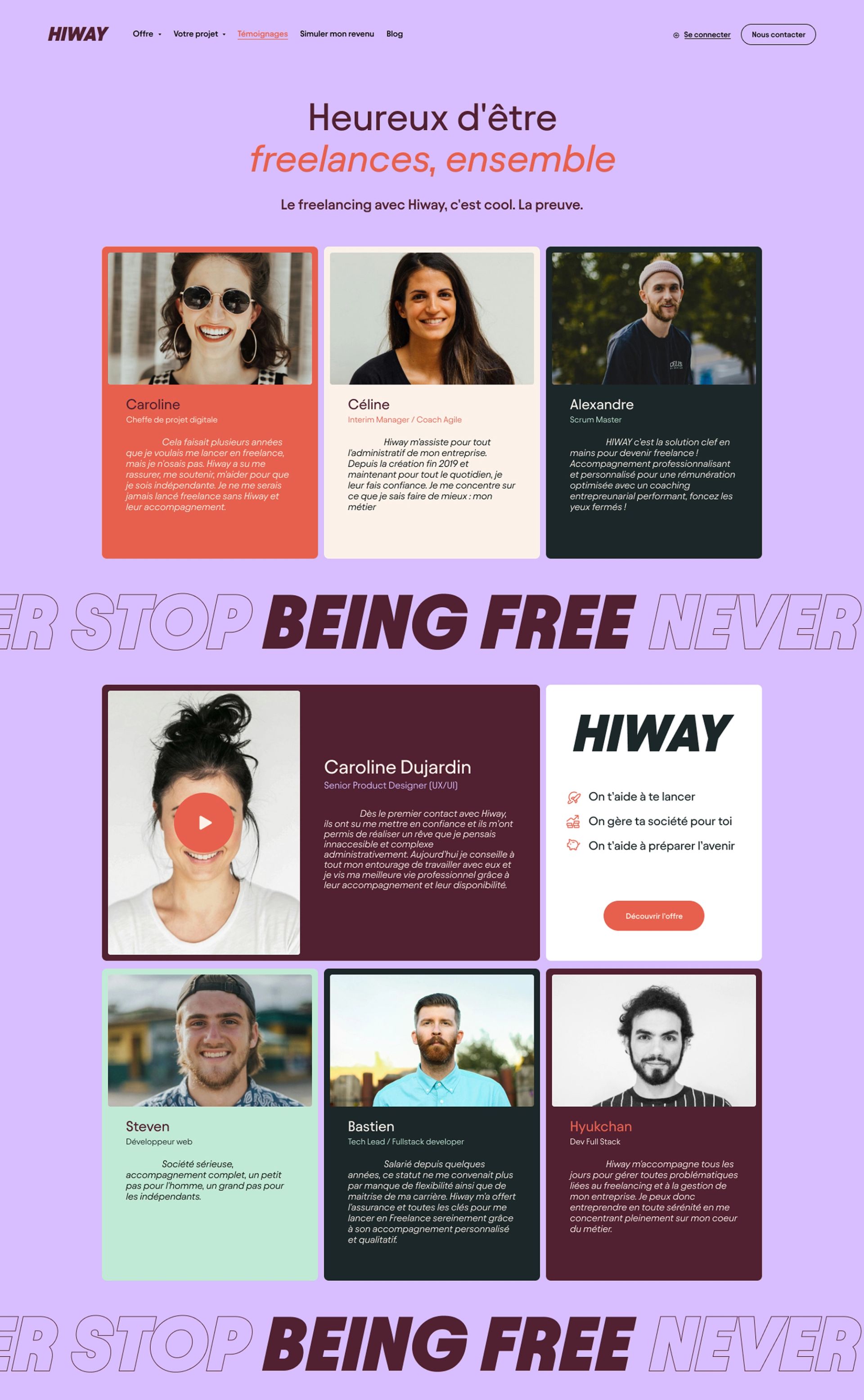 Hiway new graphic identity by Agence Akaru / desktop