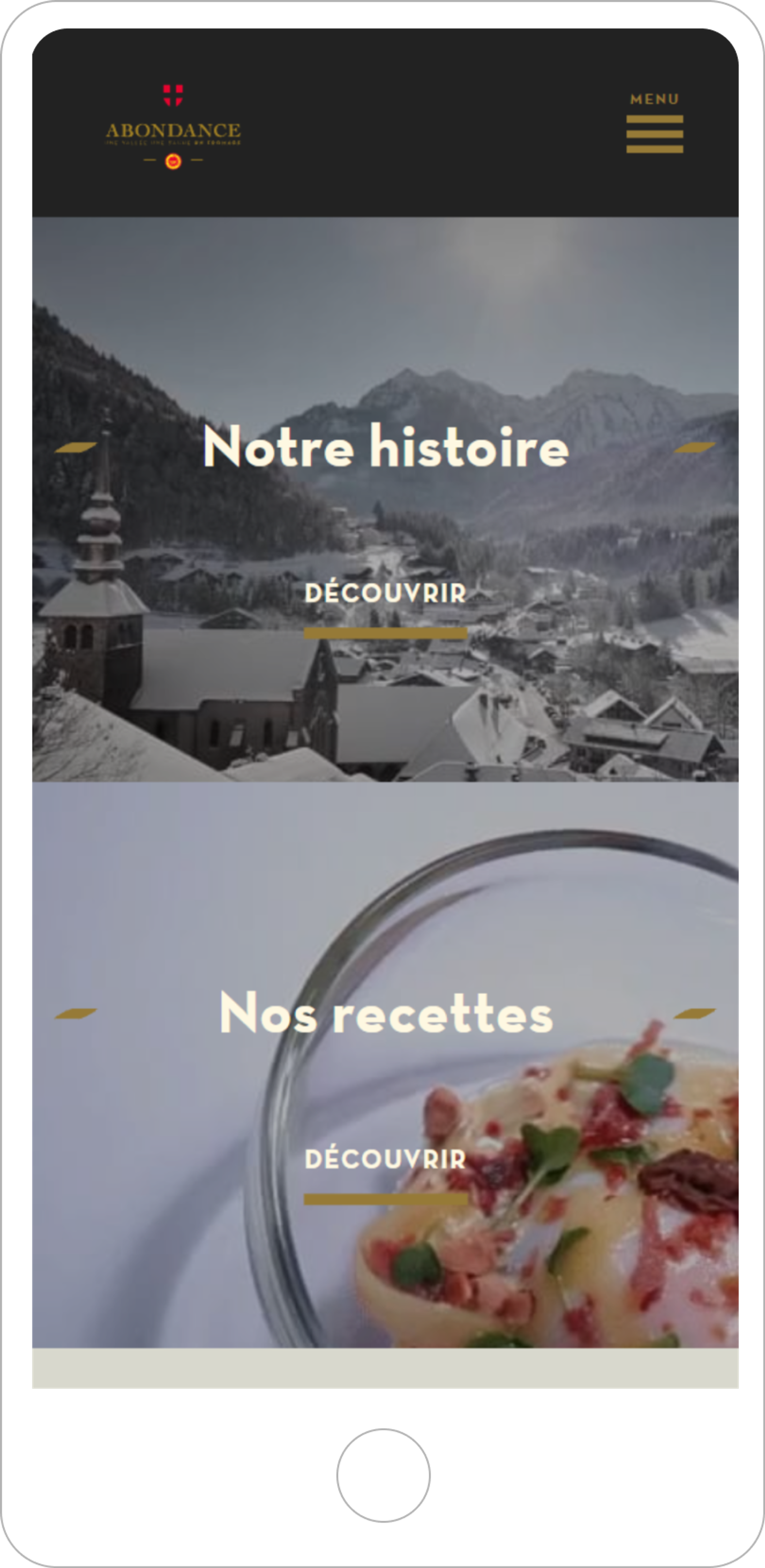 Abondance cheese digital mobile experience history