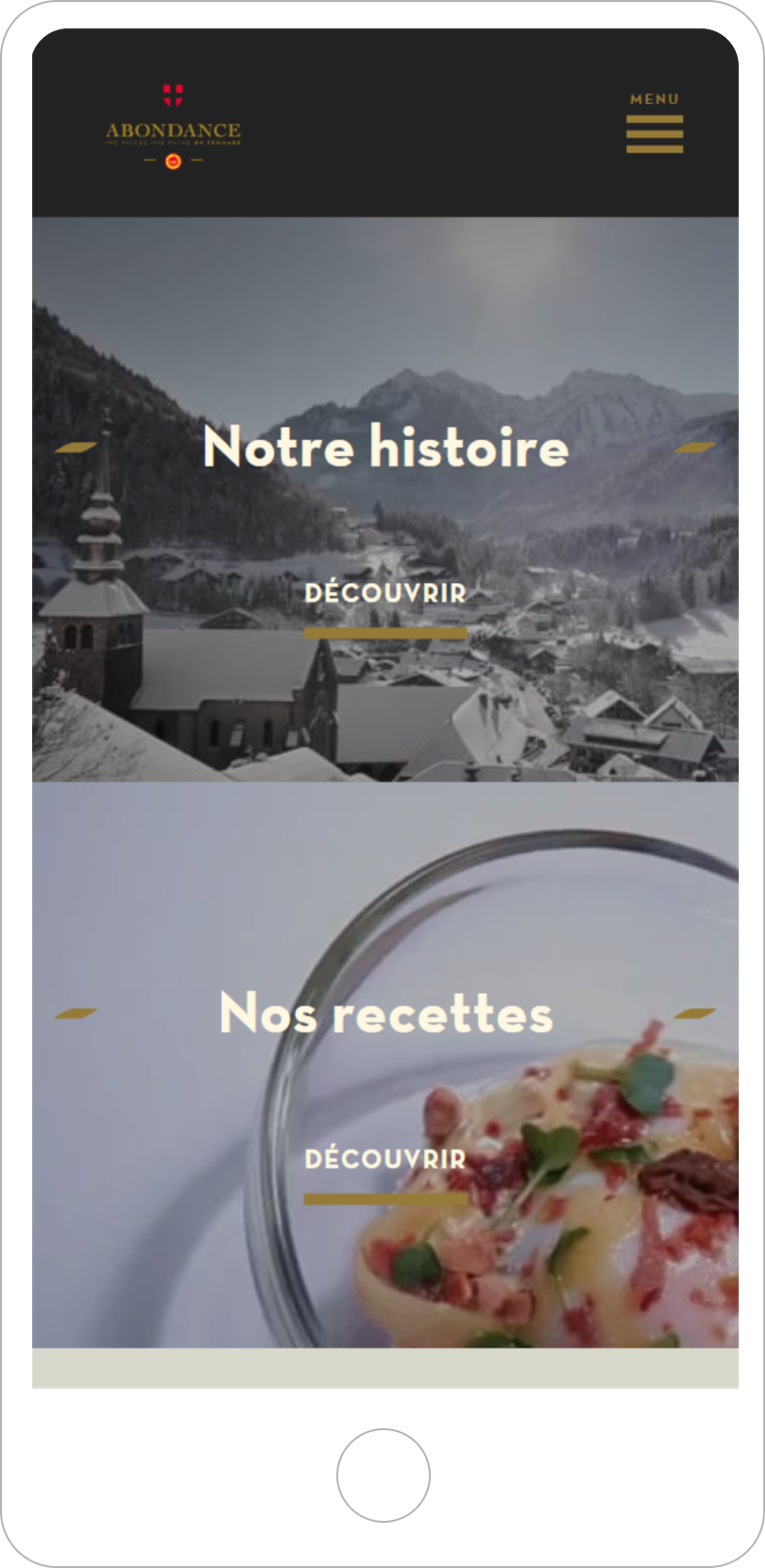 Fromage Abondance expérience digitale mobile histoire
