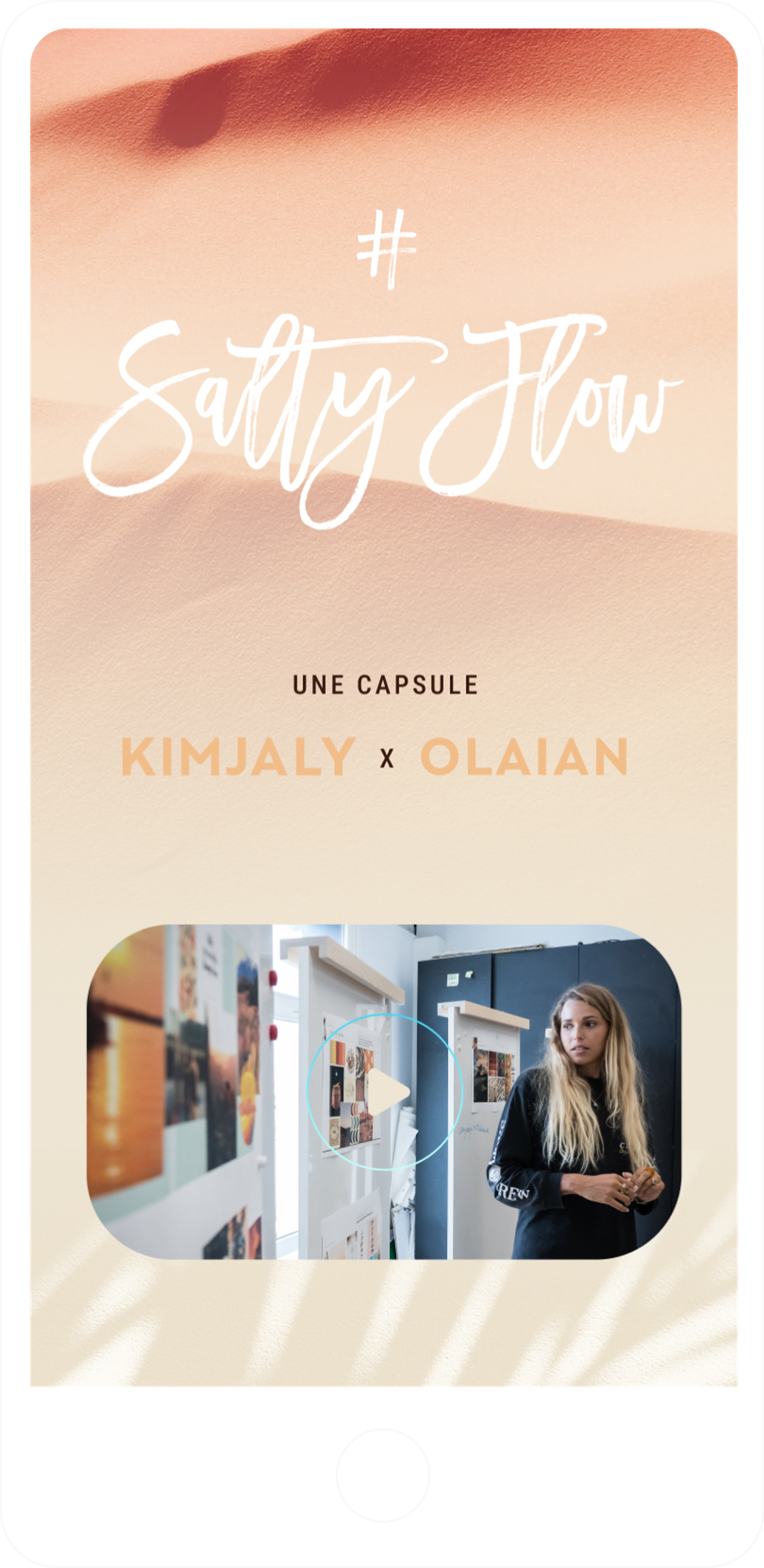 Olaian x Kimjaly - landing page mobile header