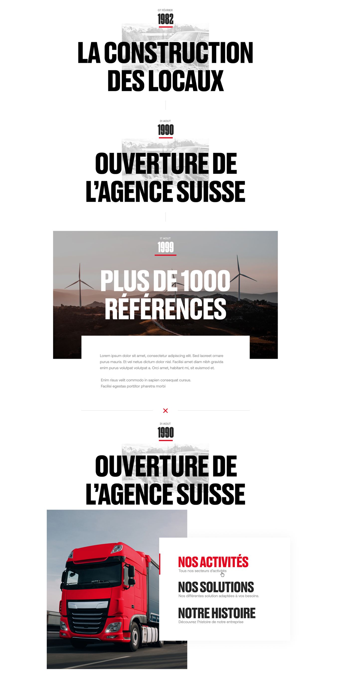 Custom website construction for desktop with high-fidelity filters