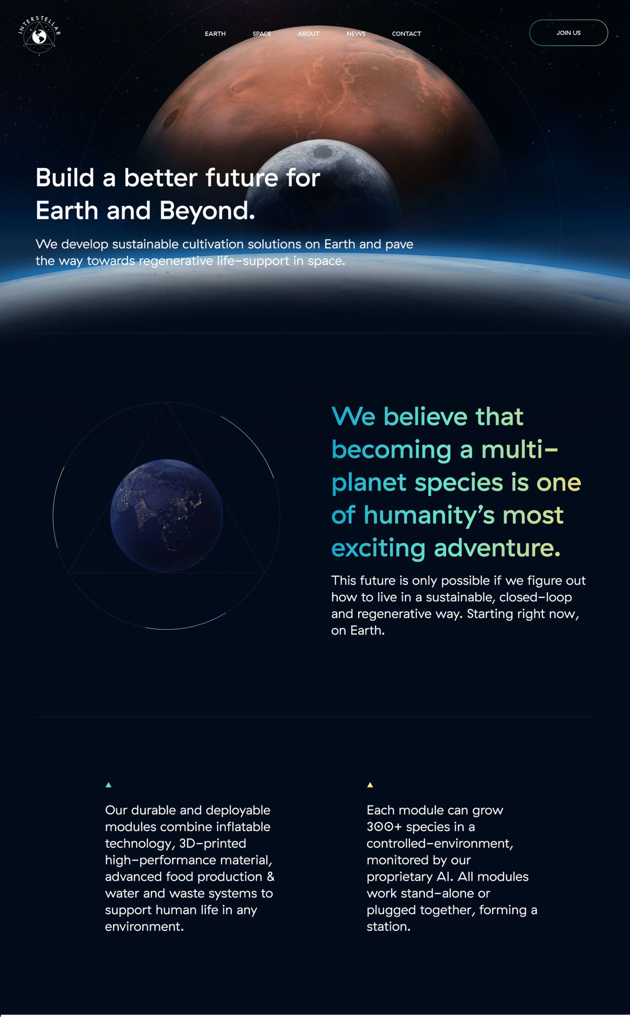 Interstellarlab section about desktop