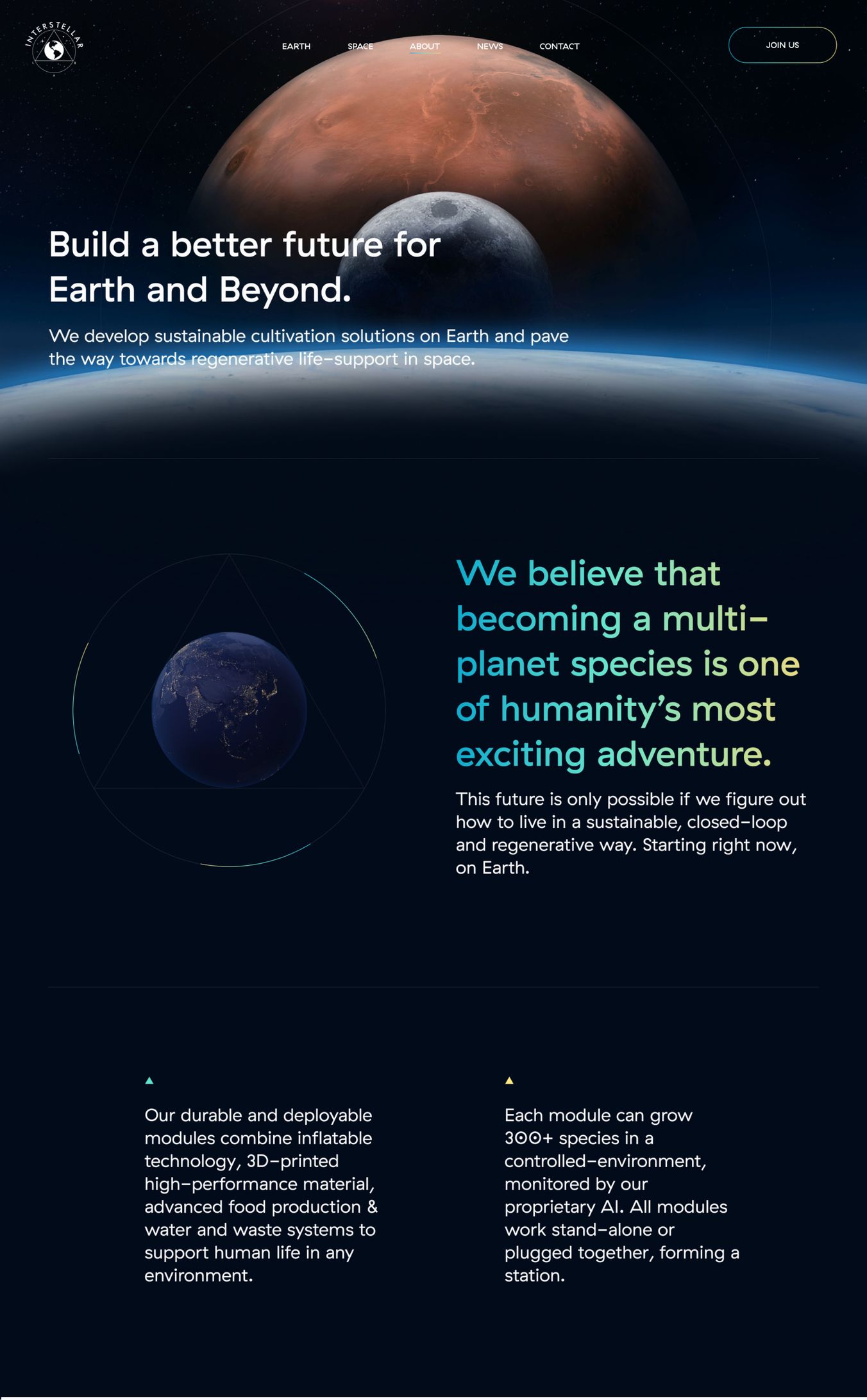 Interstellarlab section about desktop