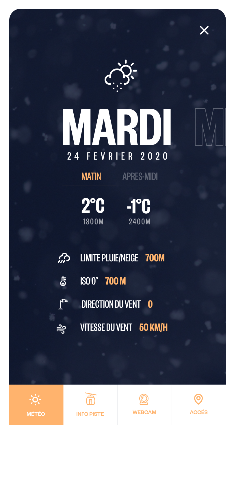 Avoriaz mobile weather info