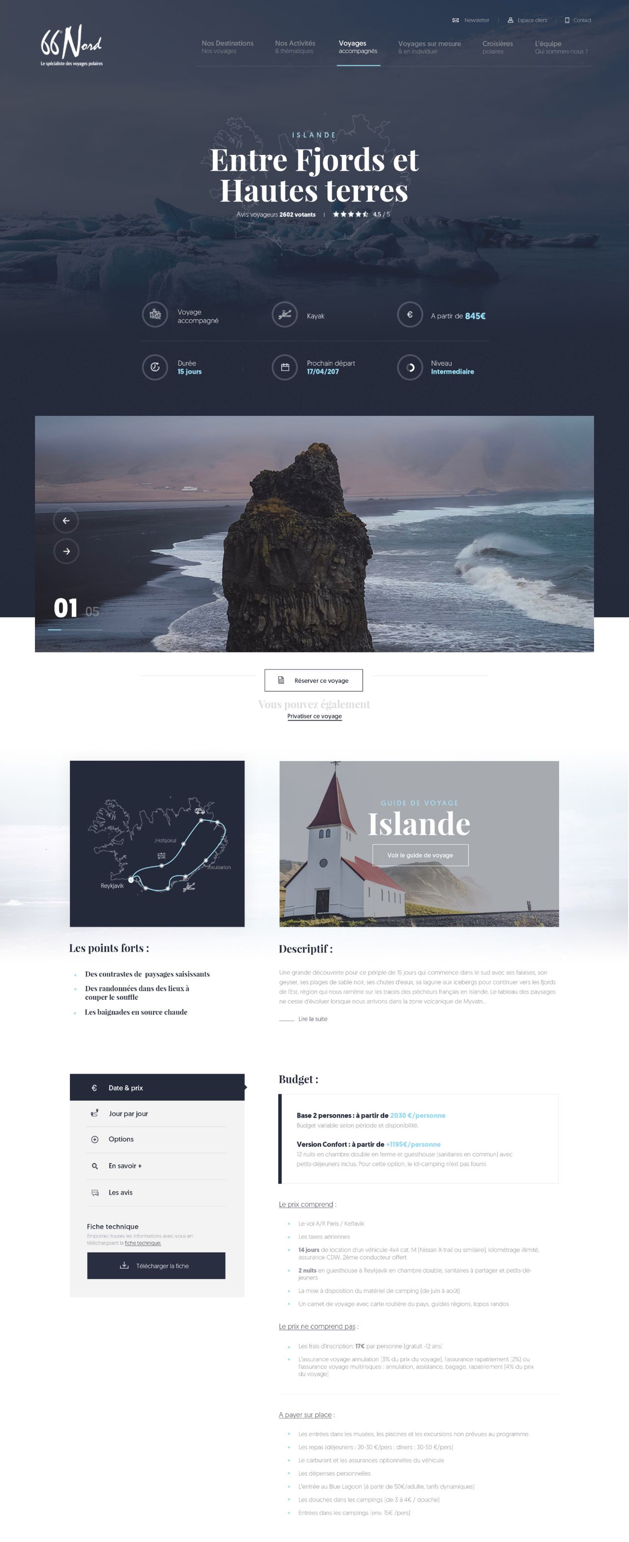 66° Nord desktop header