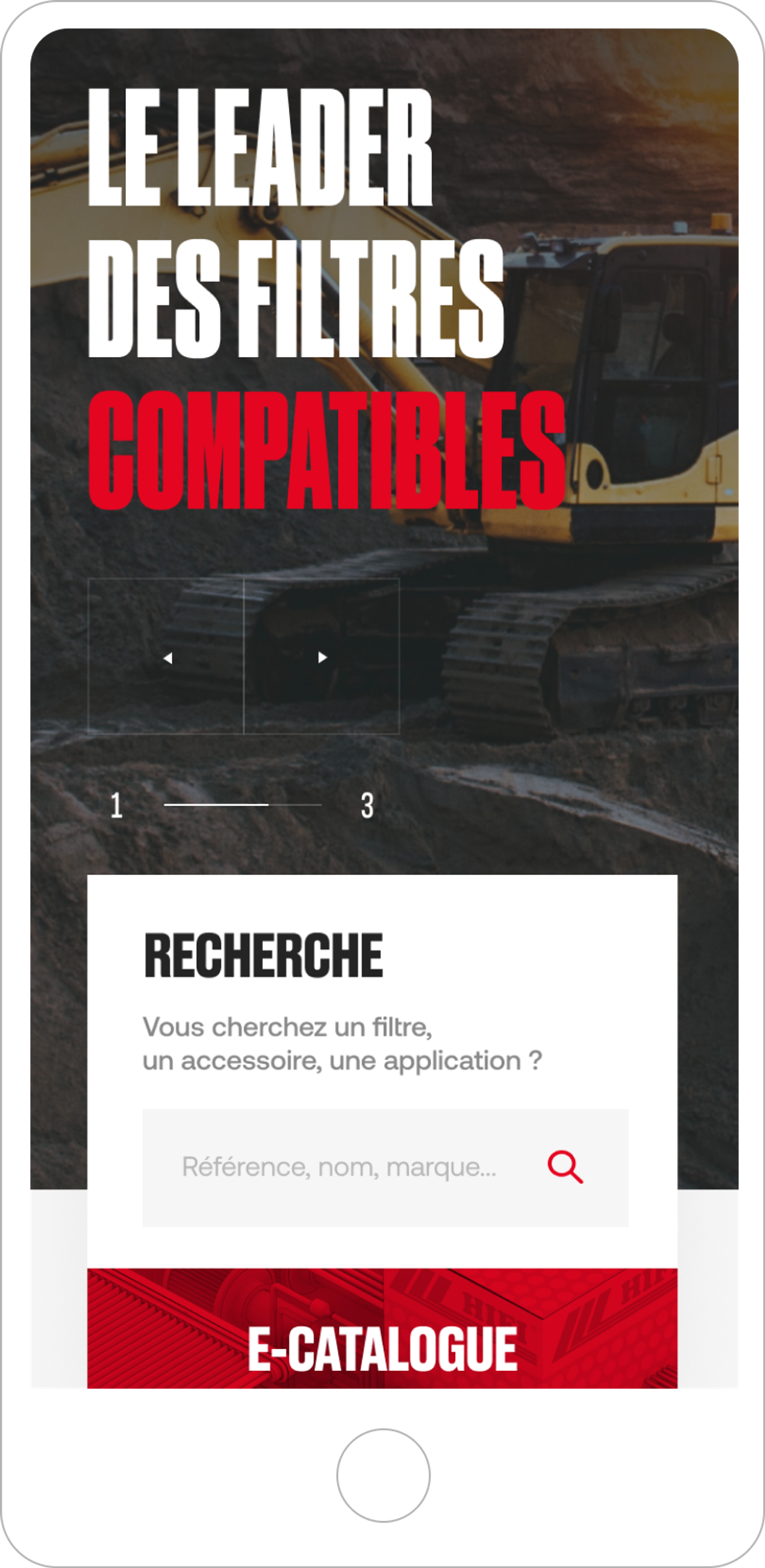 Hifi filtre site internet sur mesure mobile leader