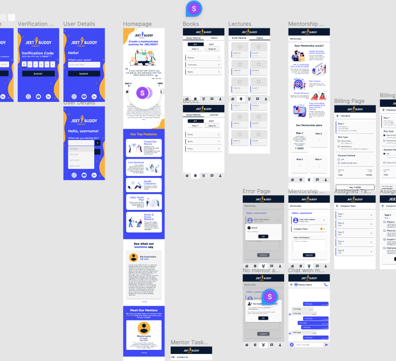 Mentorship App UI/UX