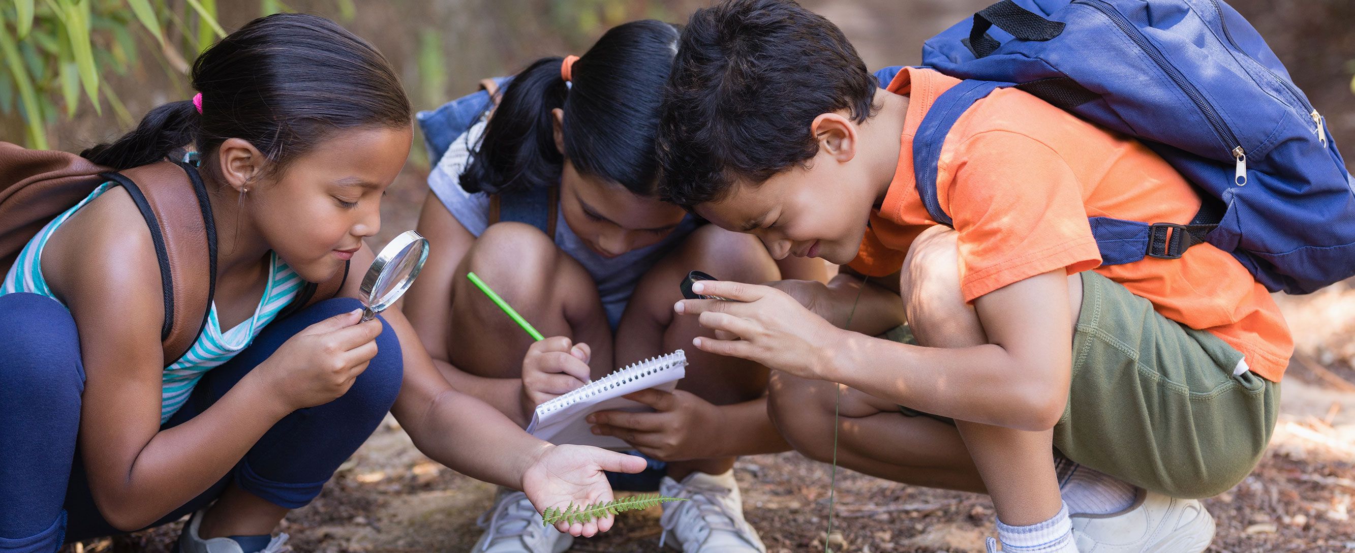 Children hiking