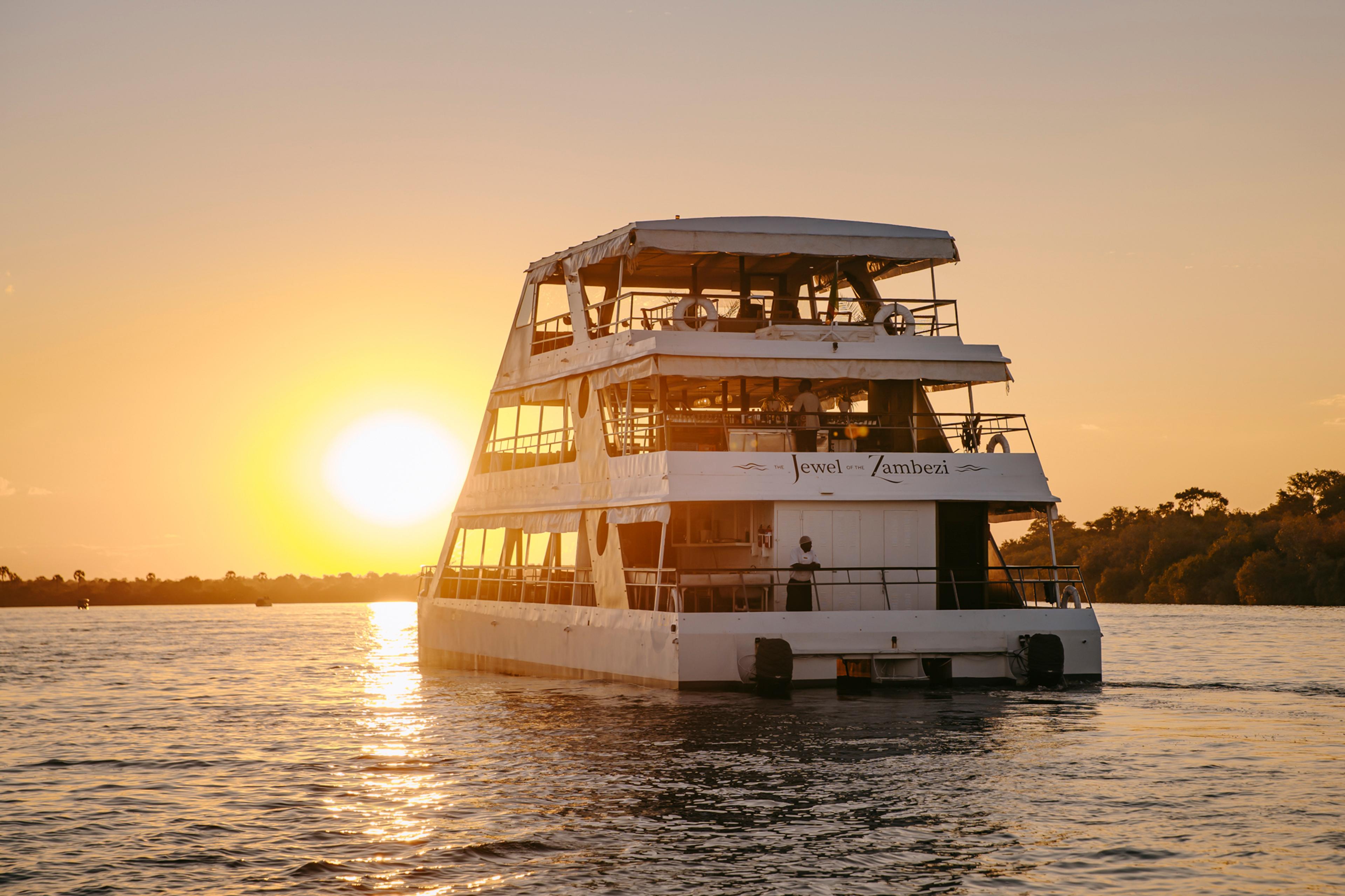 Arrival in Livingstone & Luxury Zambezi River Sunset Cruise Experience