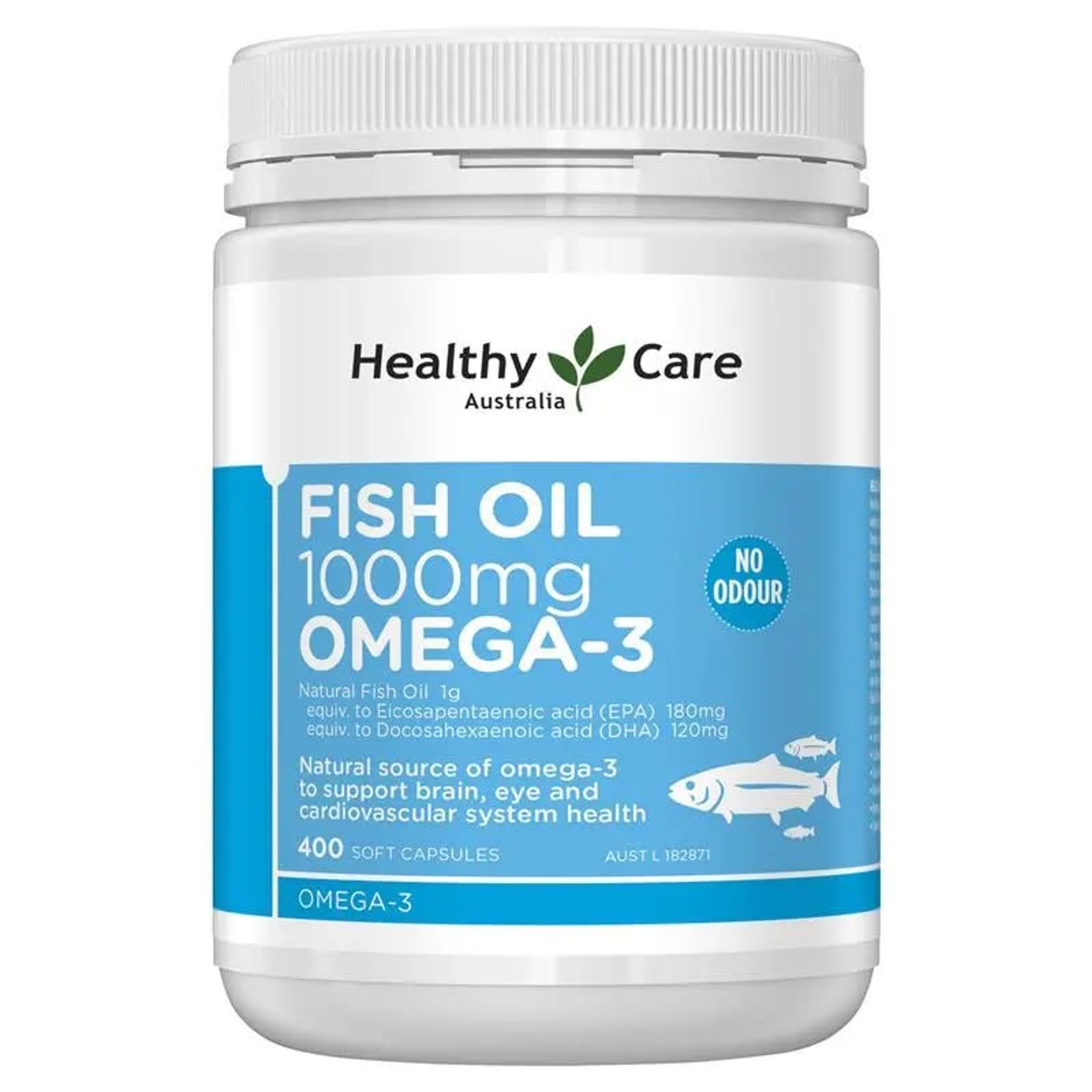 Healthycare Fish oil 1000mg 400 softgel ( Omega 3 ) 