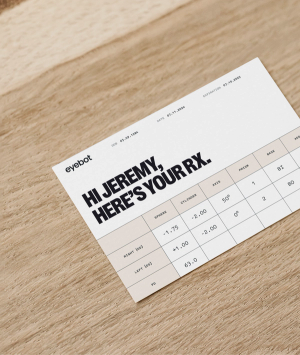 Eyebot prescription card