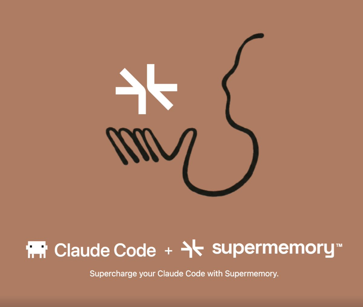 Cover graphic pairing the Claude Code and Supermemory logos: "Supercharge your Claude Code with Supermemory."