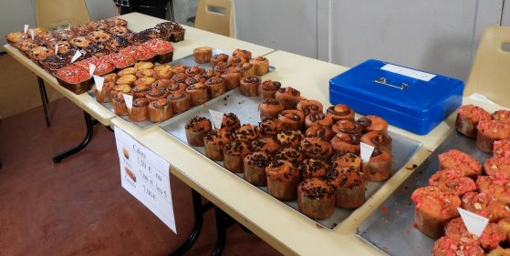 Photo d'une de nos ventes de cakes