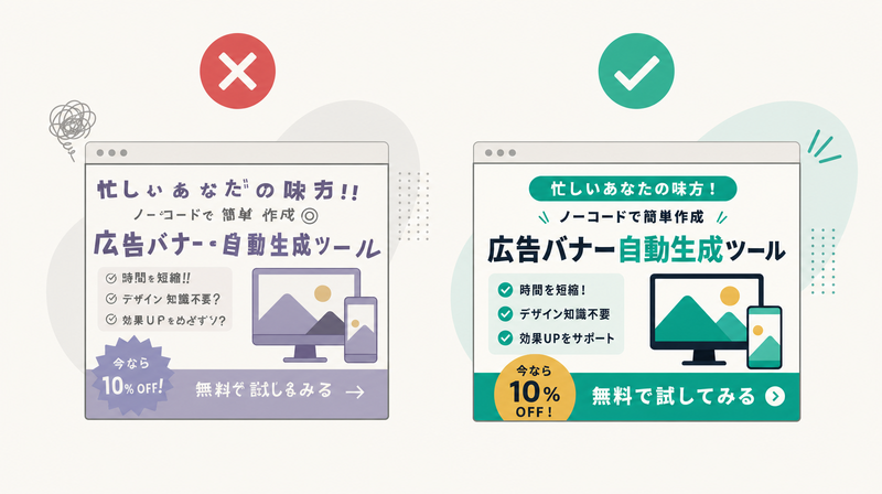 DALL-E生成バナーとTasky生成バナーの品質対比