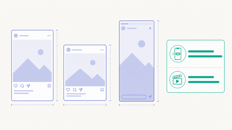 MetaのInstagram・Facebook向け推奨バナーサイズを比率つきで並べた図