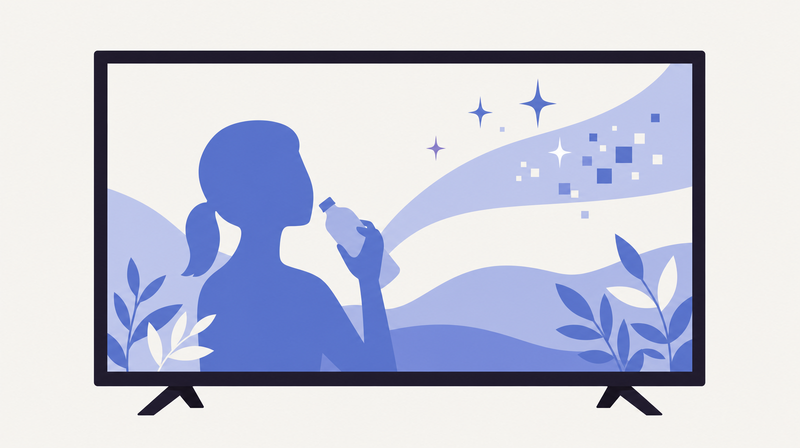 AIタレントを起用したテレビCMのイメージイラスト