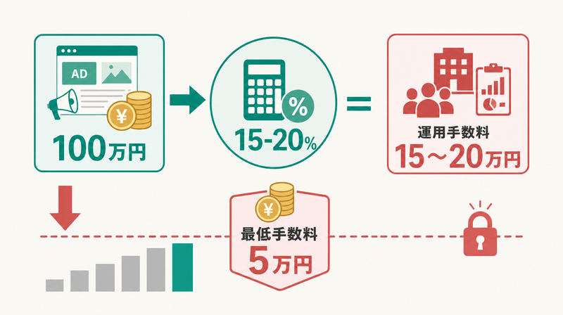 広告代理店の手数料計算フロー図