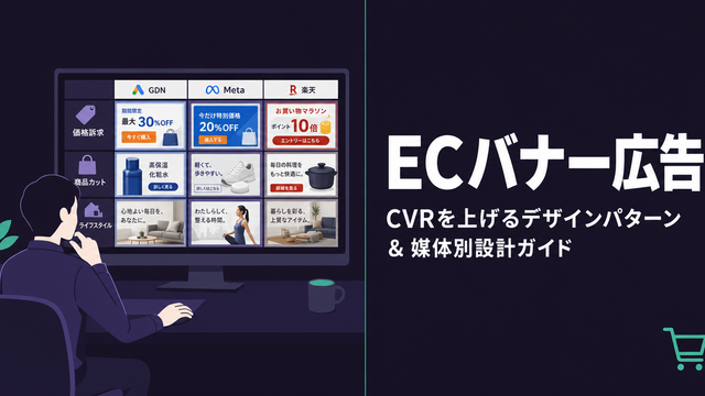 ECサイトのバナー広告CVR改善をテーマにしたエディトリアル型サムネイル