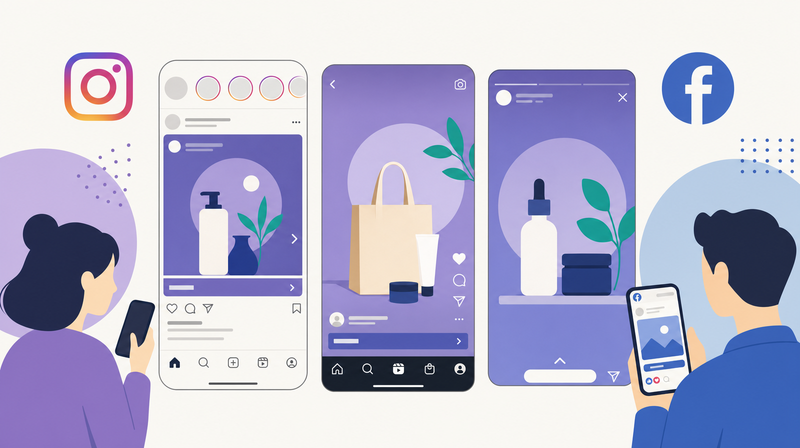 Meta広告（Instagram・Facebook）のフォーマット別表示イメージ