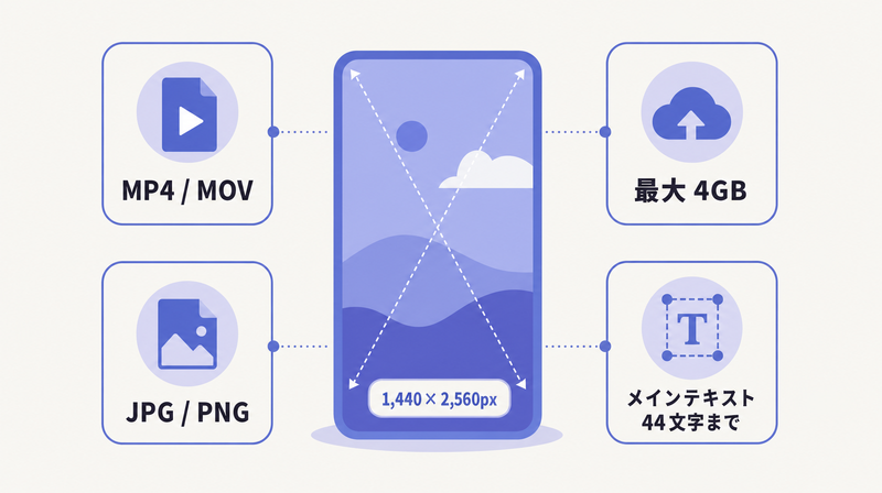 2026年版リール広告の主要入稿仕様をまとめたインフォグラフィック