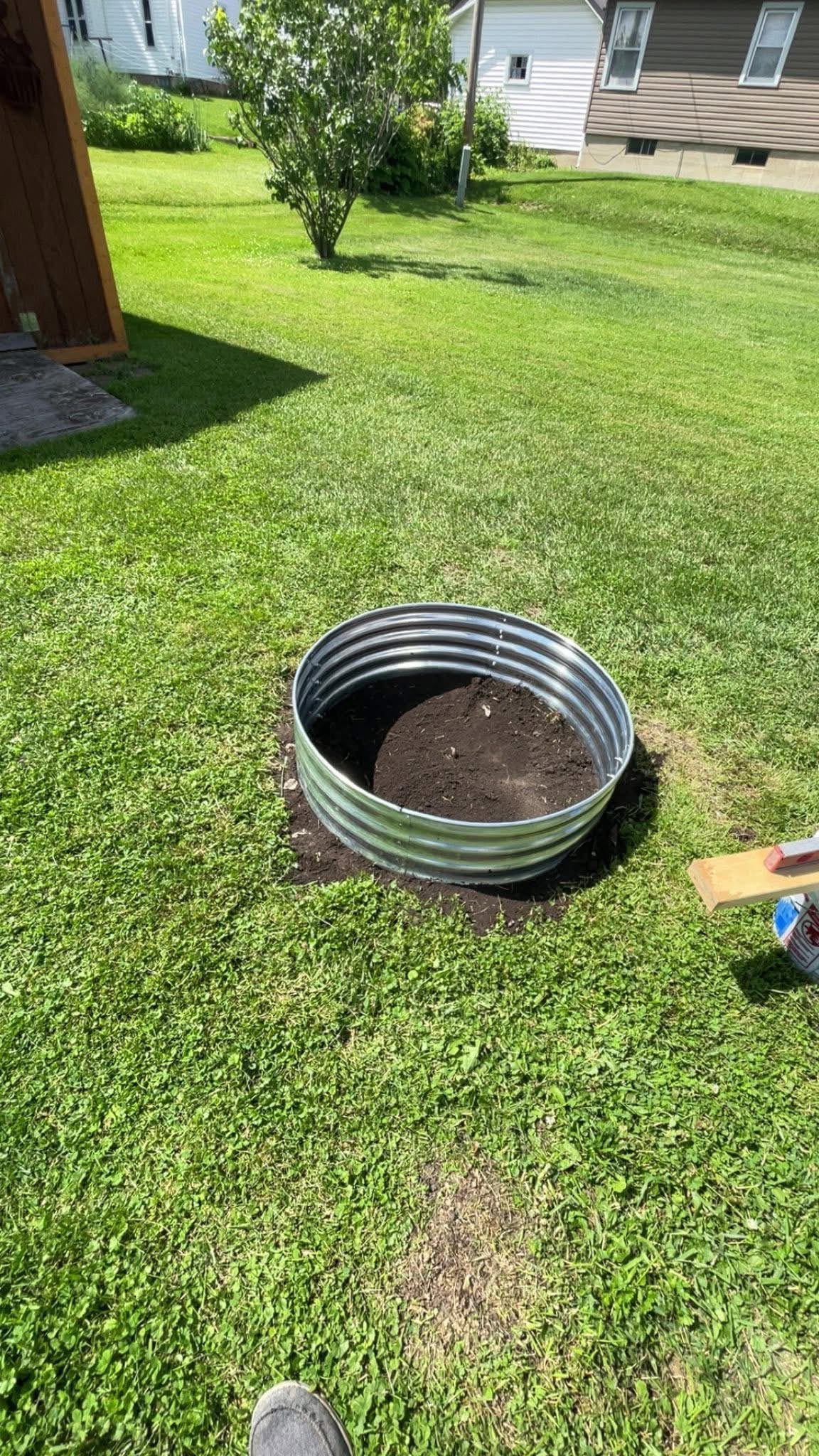 Drainage and lawn improvement work