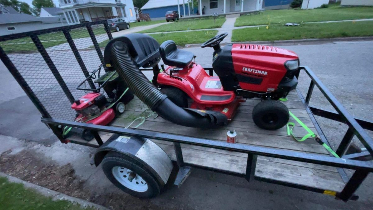 Lawson Lawn Services mower and work trailer