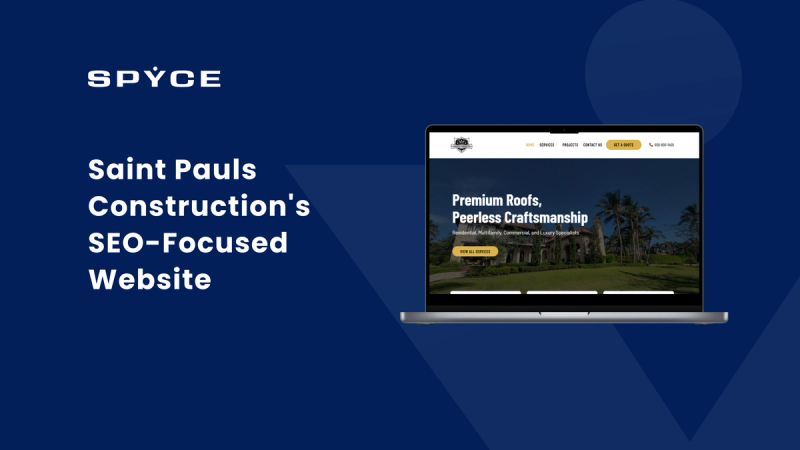 Website designed for a roofing business