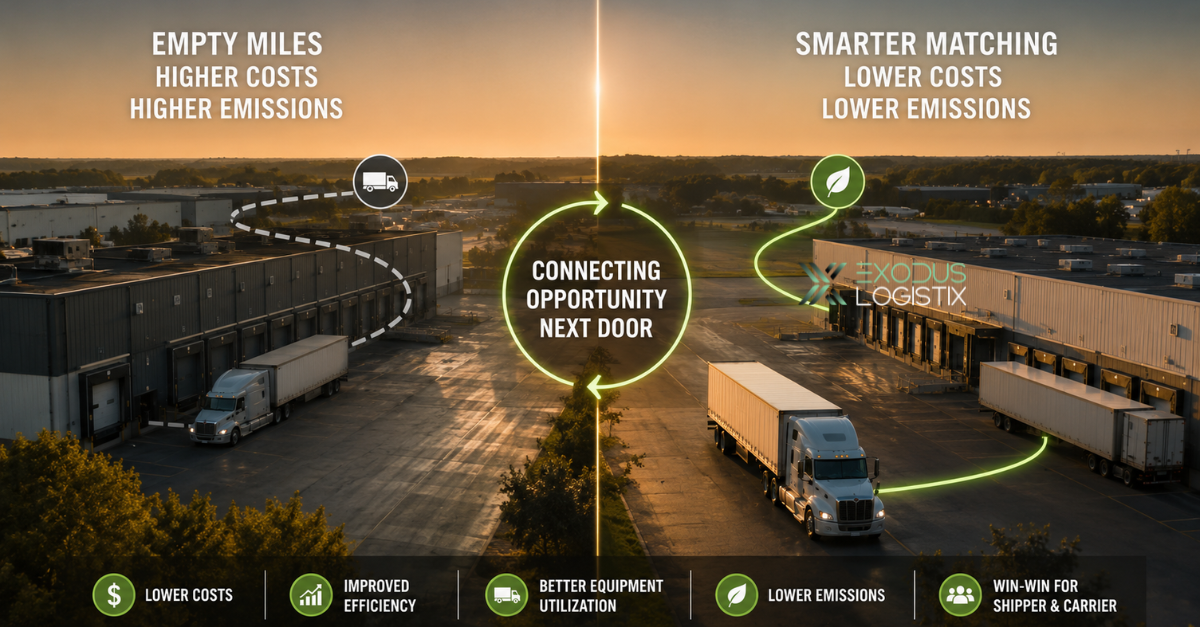 Reducing Deadhead Miles to Lower Freight Costs and Emissions