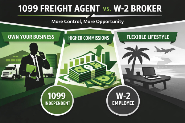Freight Agents: Why the 1099 Model Is Better Than a W-2 Broker Role