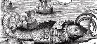 St. Brendan and his company with the sea monster