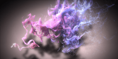 A colorful example of demoscene simulating millions of particles