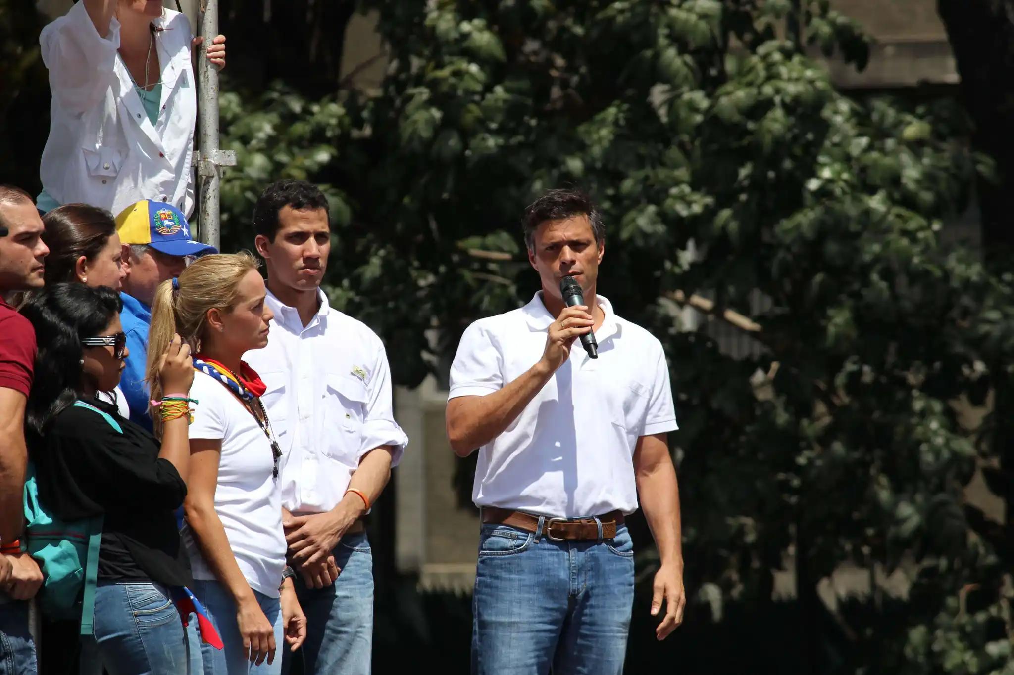 Juan Guaido and Leopoldo at the deadly guarimba protests in 2014