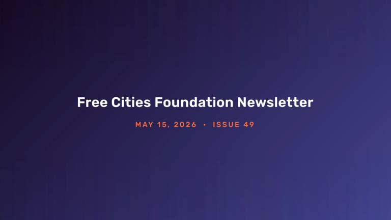 Free Cities Updates: Lucy Connolly, Seasteading at Our Conference, Governance as an Investable Asset