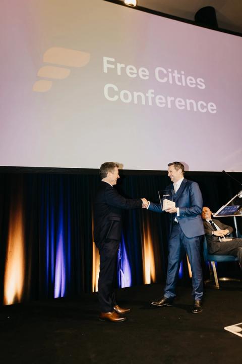 Free Cities Award Ceremony, Friday, October 31. Free Cities Conference 2025, Prague.