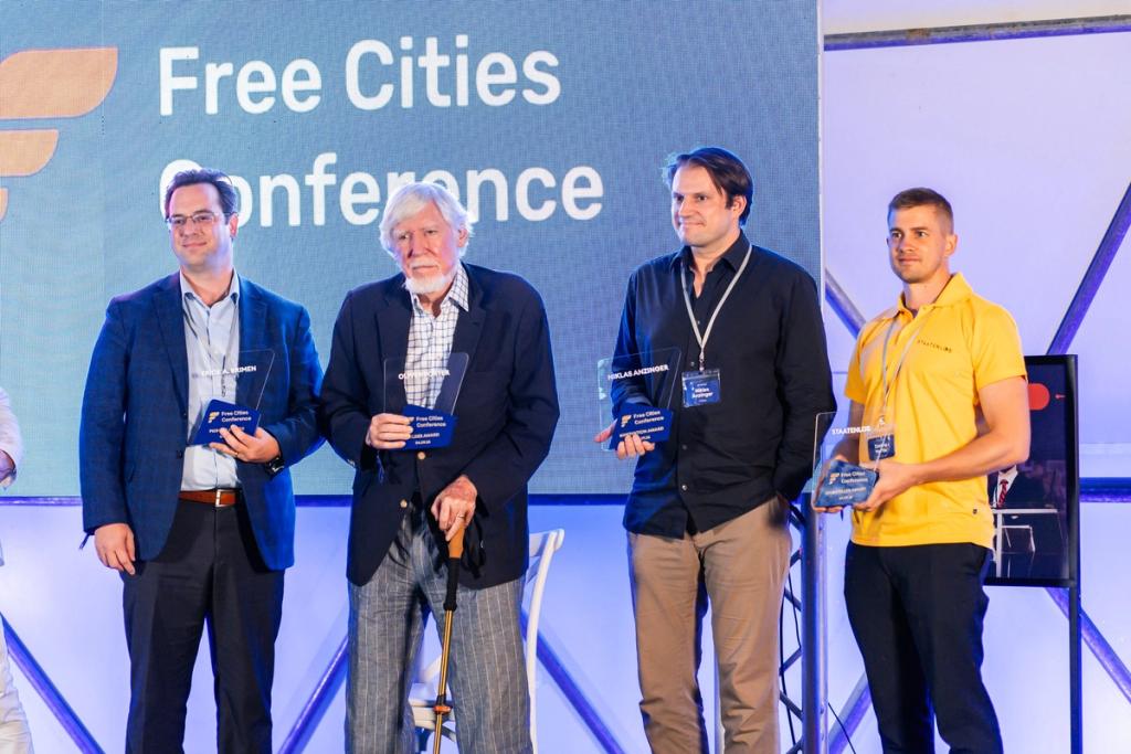 Free Cities Award Ceremony, Friday, September 4. Free Cities Conference 2026, Próspera.