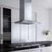 XOMI Arching Glass and Stainless Steel Italian made Island Hood