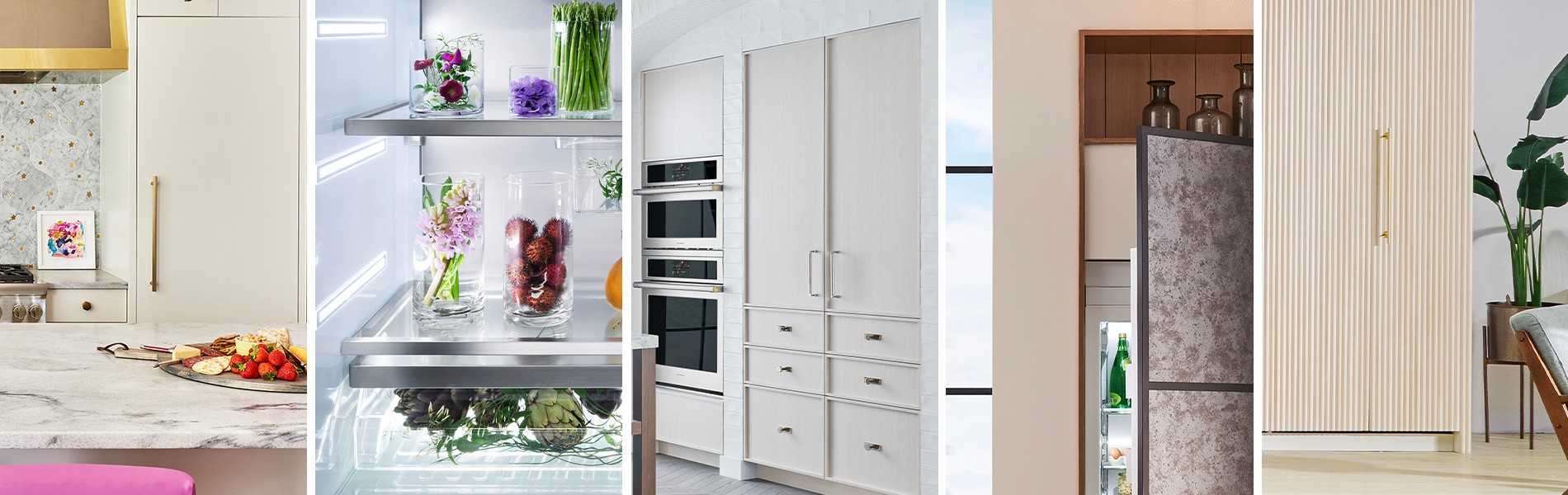 5 lifestyle images of luxury refrigeration
