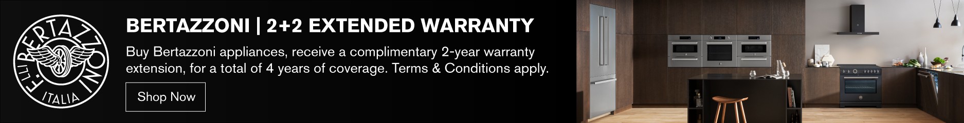 Bertazzoni:2+2 Extended Warranty Promotion