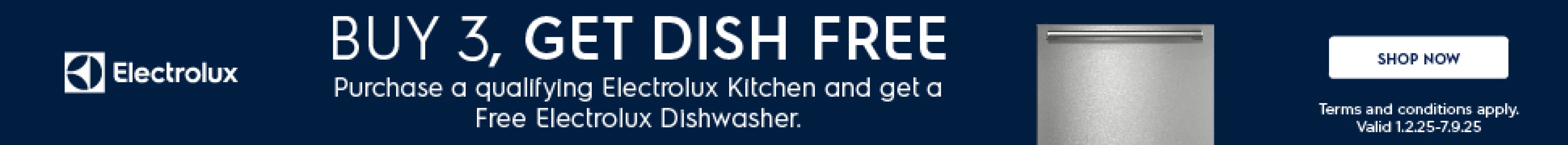 Buy 3 Get Dish Free Electrolux Rebate