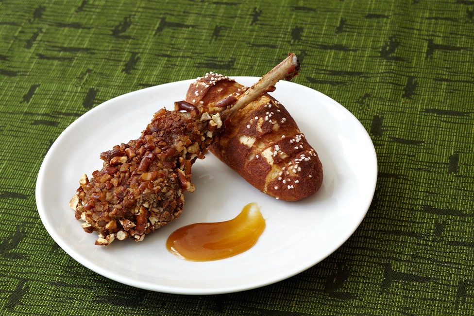 Pretzel Crusted Lamb Chops Image