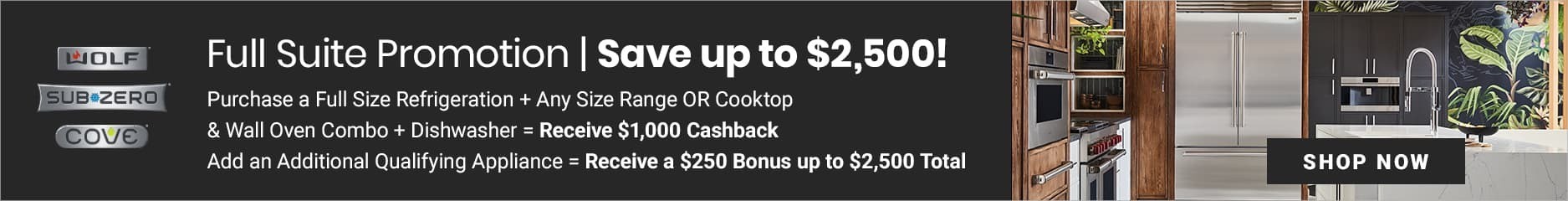 Sub-Zero, Wolf, Cove Rebate