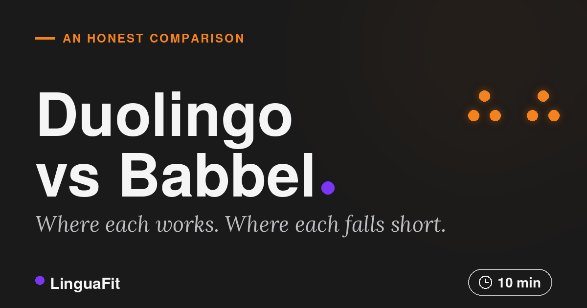 Duolingo vs Babbel: Which One Actually Teaches You Spanish?
