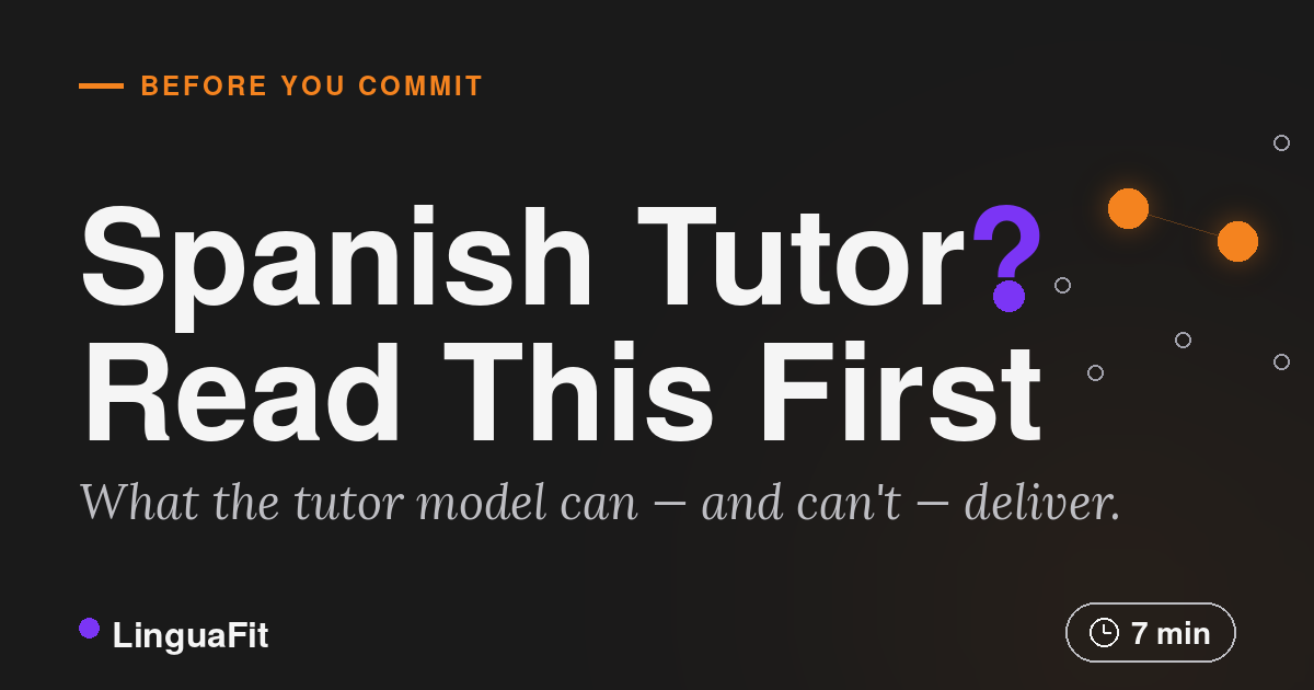 Looking for an Online Spanish Tutor?