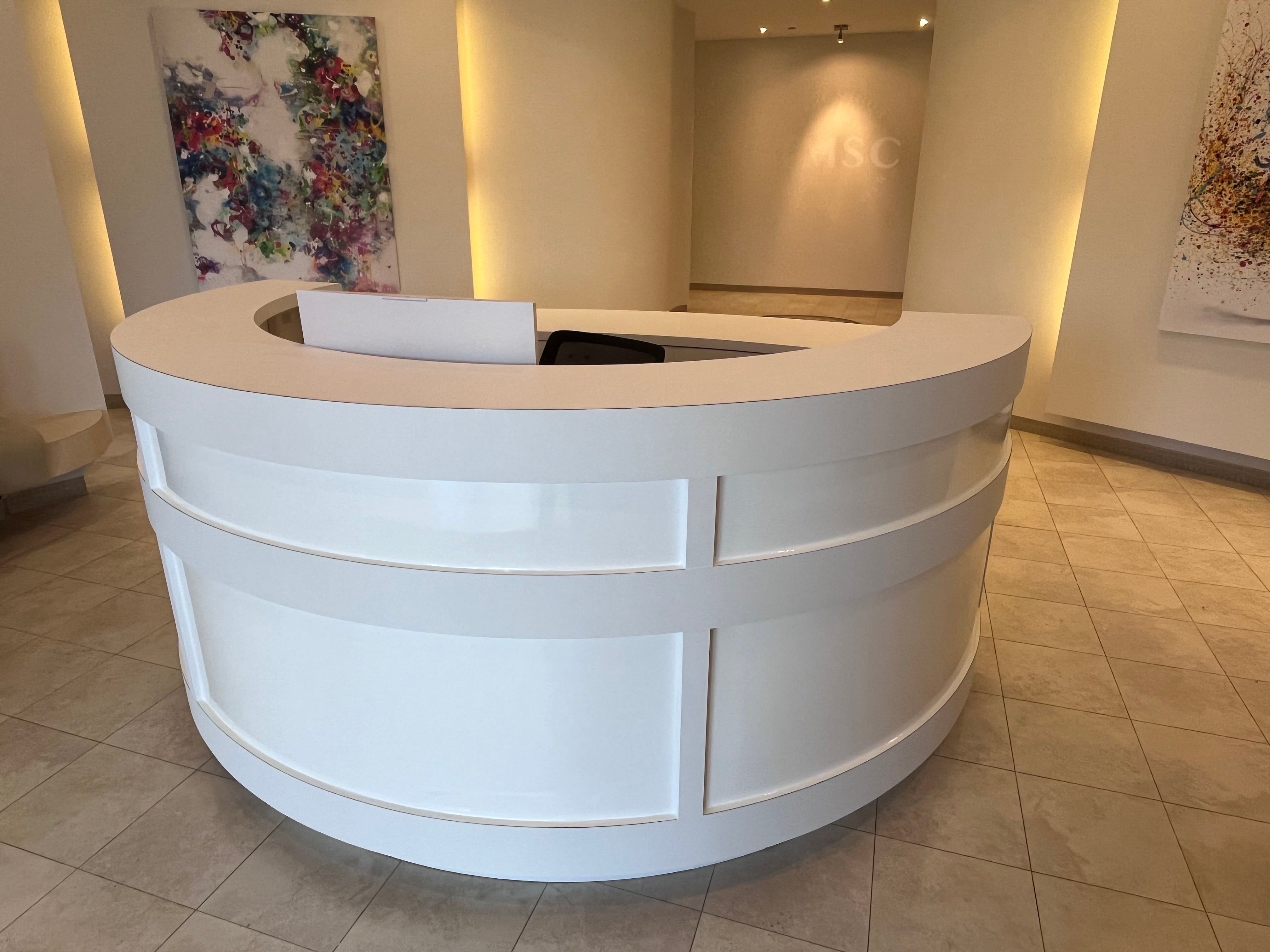 White Reception Desk