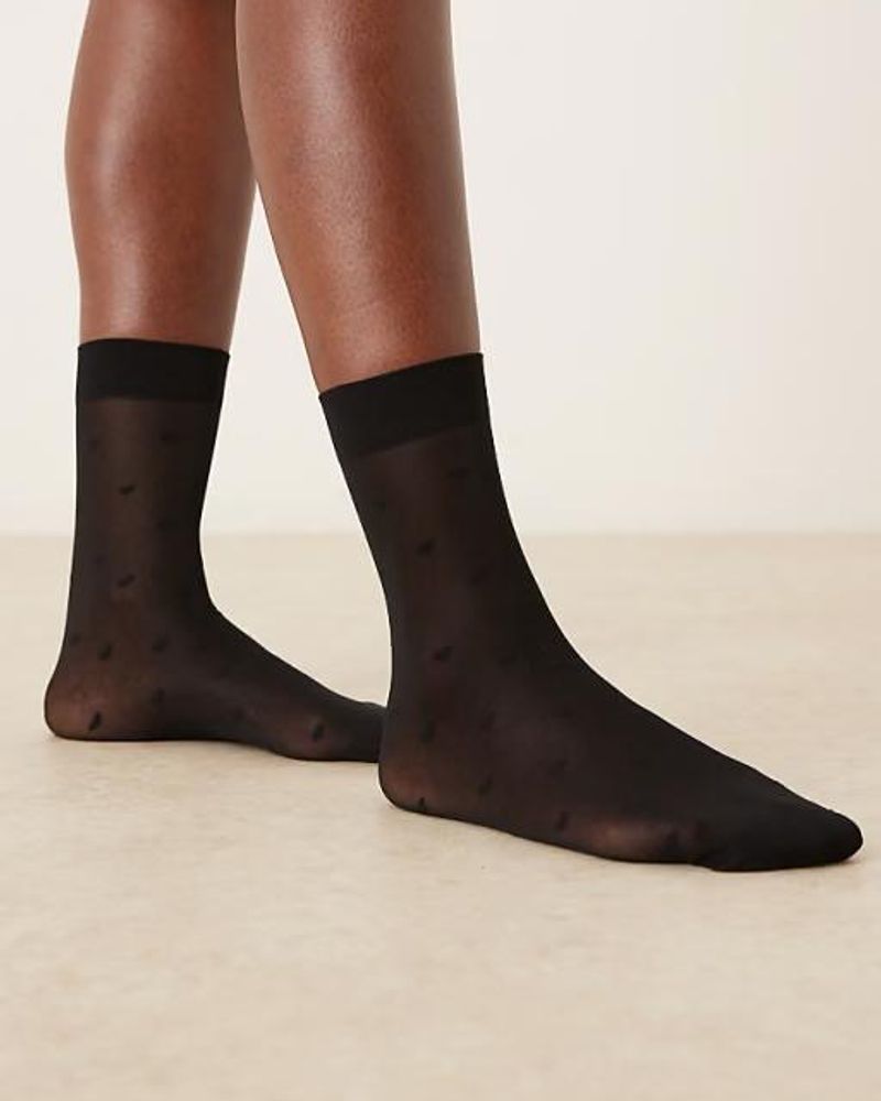 Sokne srce - 20 - Crna - Ženske čarape - Slika 1