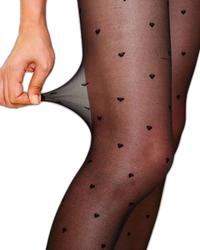 Srce  - 20 - Crna, Crvena - Ženske čarape - Thumbnail 3