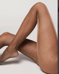 Gliter sa manje sjaja - 20 Den - Crna, Bež - Ženske čarape - Thumbnail 2