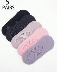 Čarape za pilates - 40 - Crna, Bež, Roze, Zelena, Bela, Siva, Braon, Teget, Ljubičasta, Bordo - Ženske čarape - Thumbnail 5